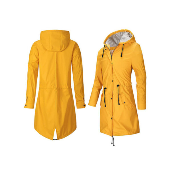 Yellow rubber raincoat