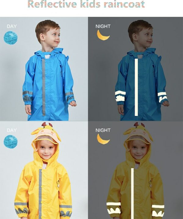 kids reflective raincoat