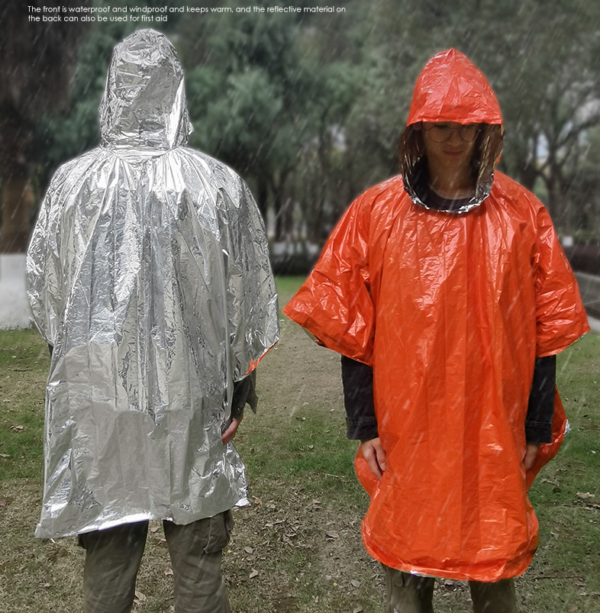 Emergency PE aluminum raincoat