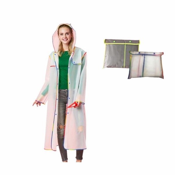 Adult long raincoat with hood