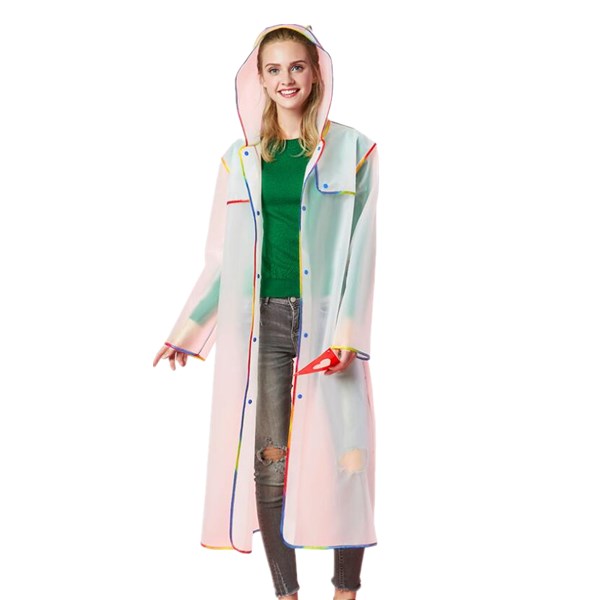 Adult long raincoat with hood