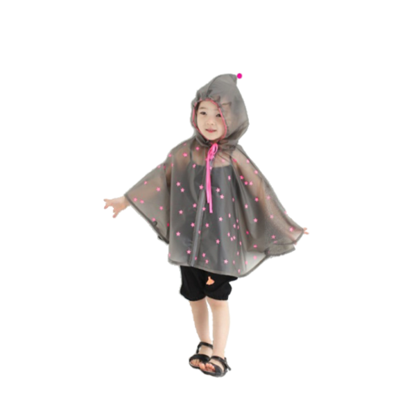 Clear kids rain poncho - Image 2