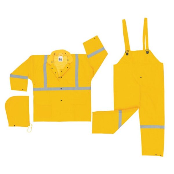 Adult PVC yellow work rain suit - Image 6