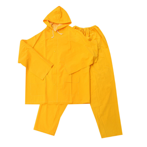 Adult PVC yellow work rain suit