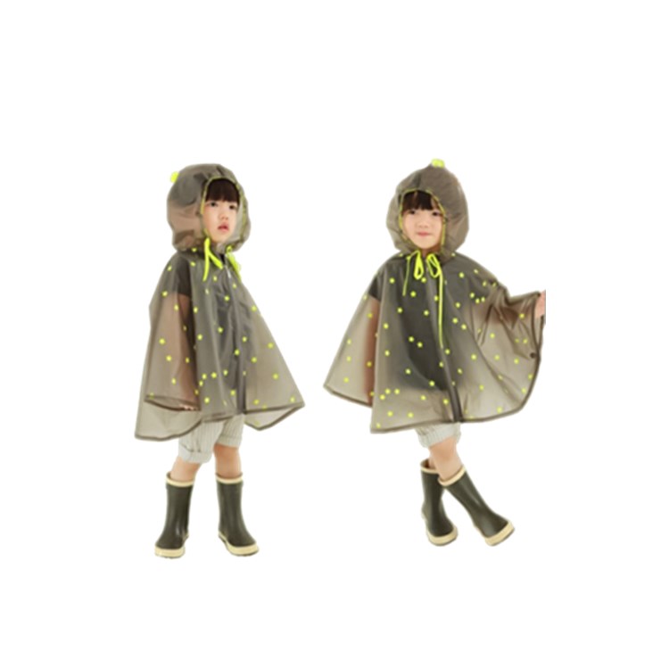 Clear kids rain poncho