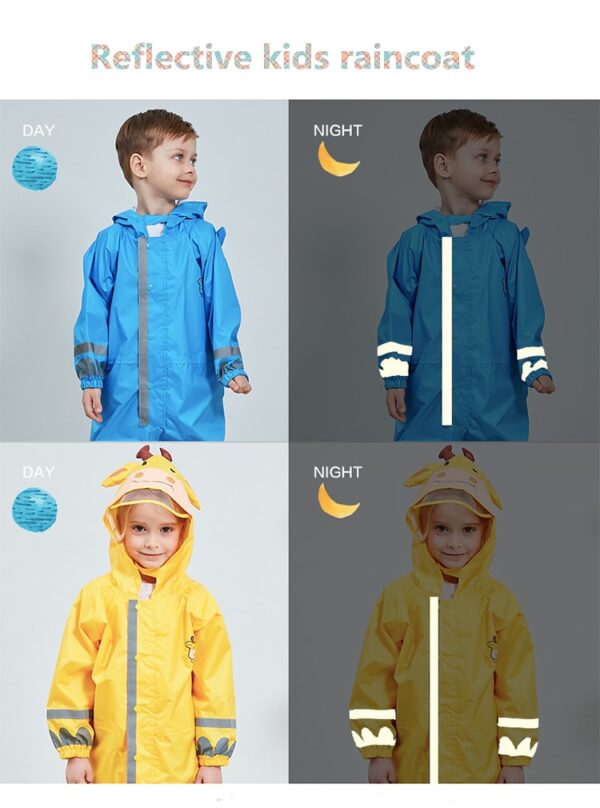 Kids high visibility raincoat - Image 3