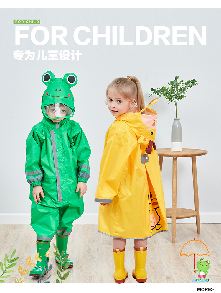 Kids high visibility raincoat