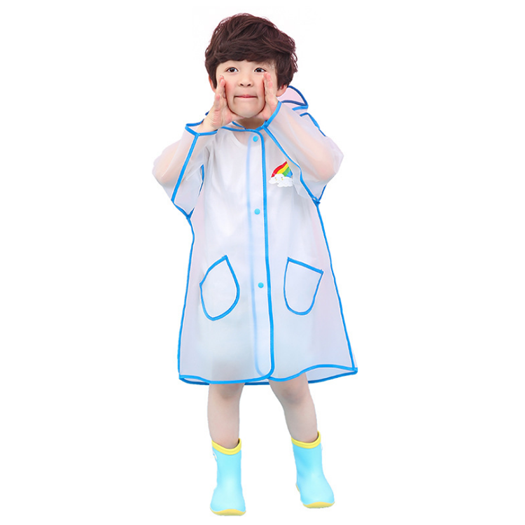 Clear plastic kids raincoat