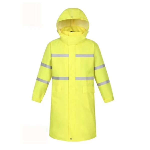 Adult long reflective raincoat - Image 3