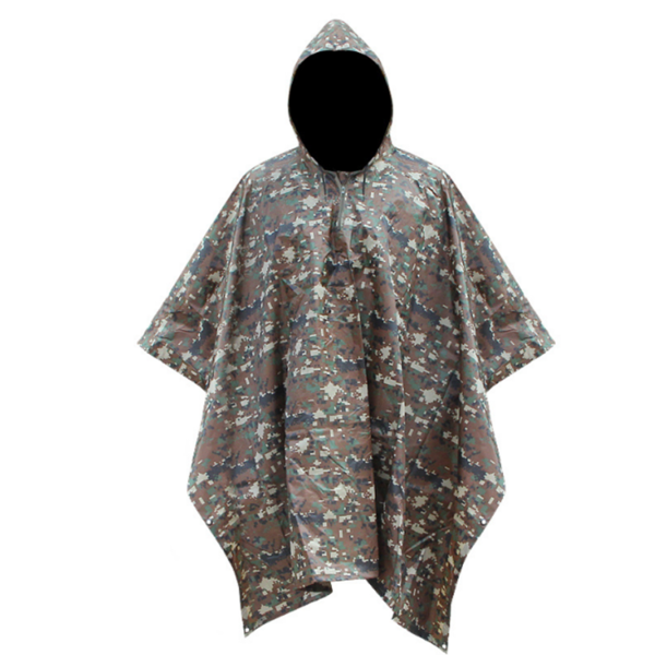 Military hooded men rain poncho - Image 4