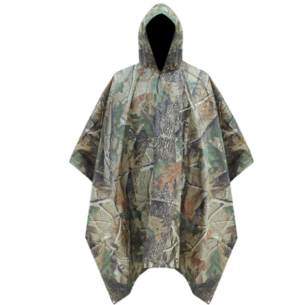 Military hooded men rain poncho - Image 2