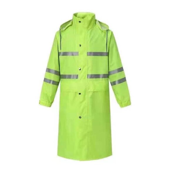 Adult long safety reflective raincoat - Image 5