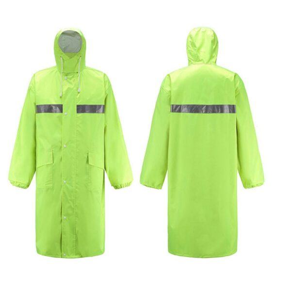 Adult long safety reflective raincoat - Image 3