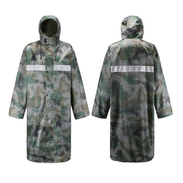 Adult long safety reflective raincoat - Image 2