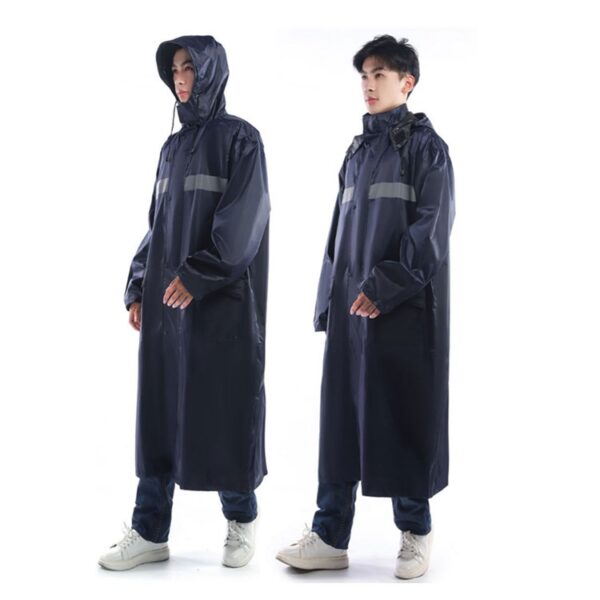 Adult long safety reflective raincoat - Image 13