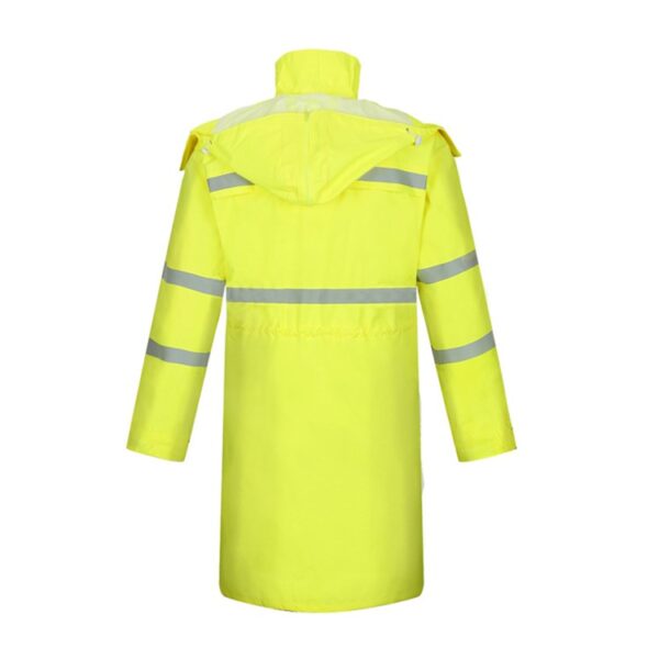 Adult long safety reflective raincoat - Image 9