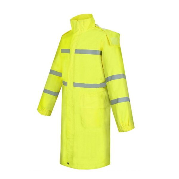 Adult long safety reflective raincoat - Image 7