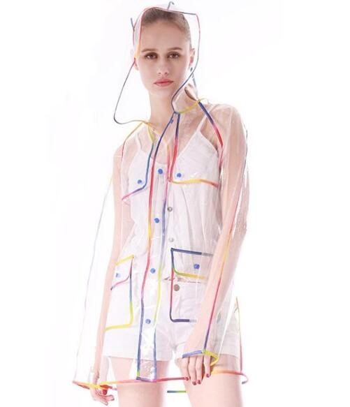 Adult transparent waterproof raincoat