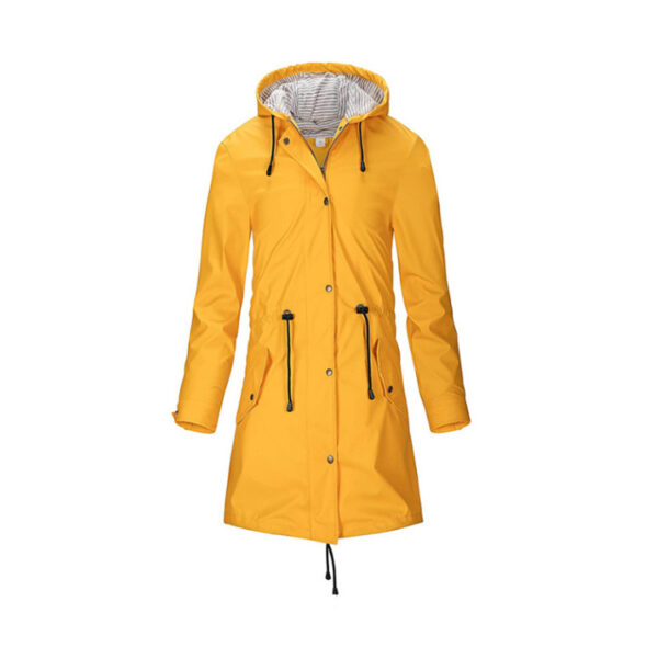 Women yellow rubber raincoat - Image 2