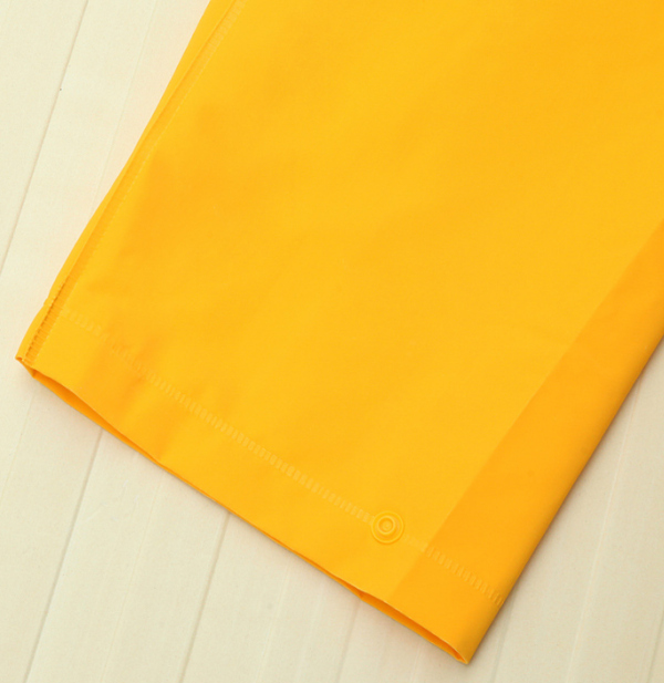 Adult yellow long PVC safety raincoat  - Image 7