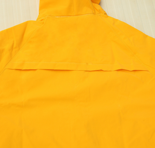 Adult yellow long PVC safety raincoat  - Image 5