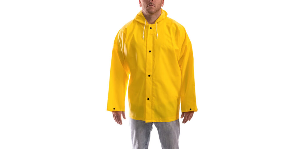 hooded rain jacket