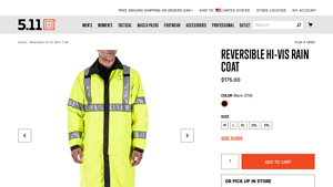 5.11 Tactical - Long Reversible High Vis Rain Coat