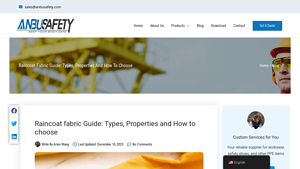 Anbu Safety - Raincoat Fabric Types