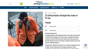 AntiGravityGear - Ultralight Rain Jacket