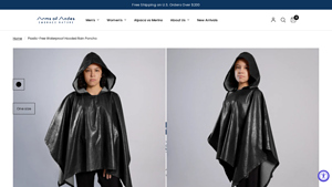 Arms of Andes - Plastic-Free Waterproof Hooded Rain Poncho