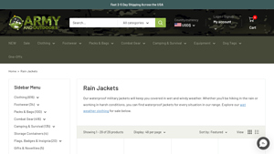Army and Outdoors - Waterproof Jackets