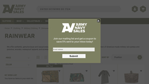 Army Navy Sales - Military Rain Gear