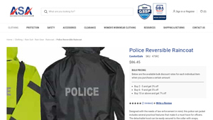 ASA Supplies - Police Reversible Raincoat