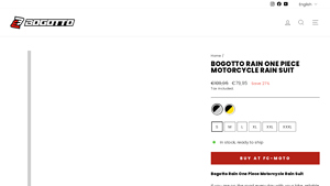 Bogotto - Rain One Piece Motorcycle Suit