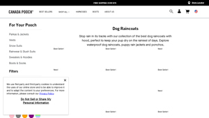 Canada Pooch - Harness Raincoat