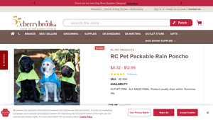 RC Pet Products - RC Pet Packable Rain Poncho