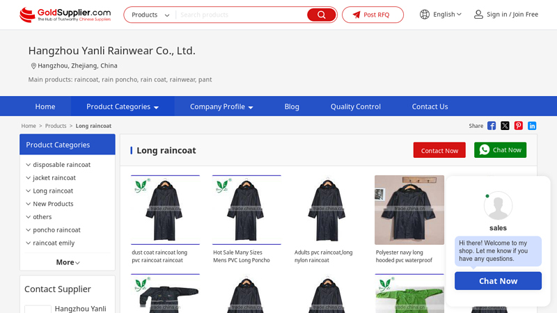 Long raincoat from China Manufacturers