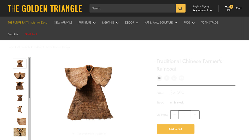 Traditional Chinese Farmer's Raincoat - The Golden Triangle