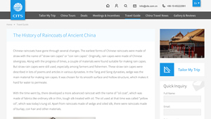 CITS - Ancient Chinese Raincoats