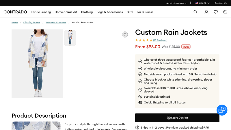 Custom Rain Jackets | Design Your Own Rain Jackets - Contrado
