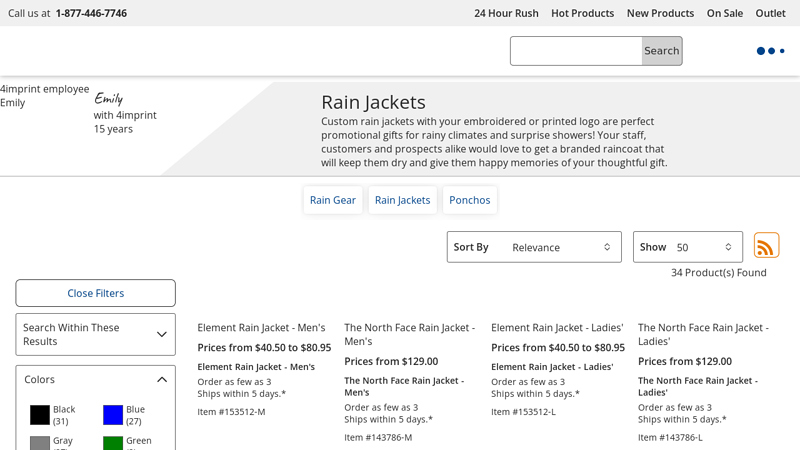 Logo Rain Jackets and Raincoats | 4imprint