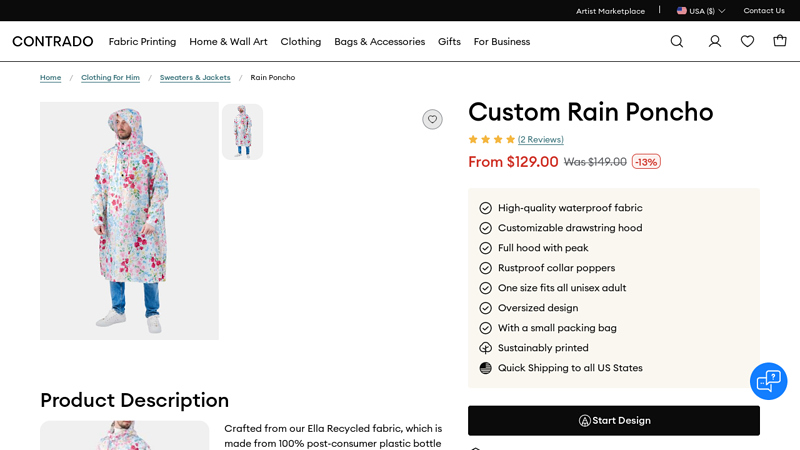 Custom Poncho | Design Your Own Personalized Rain Poncho