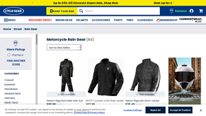 Cycle Gear - Motorcycle Rain Gear