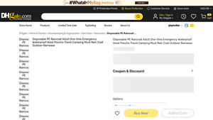 DHGate - Disposable PE Raincoat