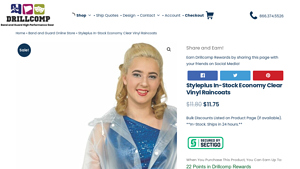 DrillComp - Styleplus In-Stock Economy Clear Vinyl Raincoats