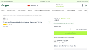 CXS - CXS Onetime Disposable Polyethylene Raincoat