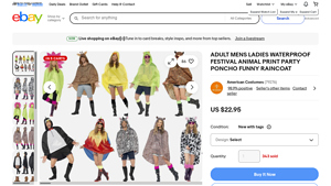 American Costumes - Waterproof Festival Animal Print Poncho