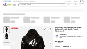 eBay - Men's PVC Black Vinyl Shiny Jacket