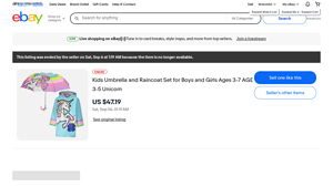 Kids Umbrella and Raincoat Set - Unicorn