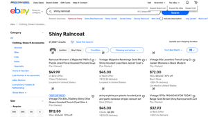 Shiny Raincoat - Various Sizes and Colors